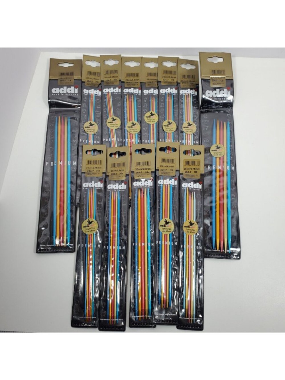 Addi Premium Colibri Double Pointed Knitting Needles 20cm 23cm Lot 13 Sets - Picture 11 of 13